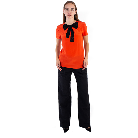 MIU MIU BLACK ORANGE BLOUSEWOMENS SIZE M